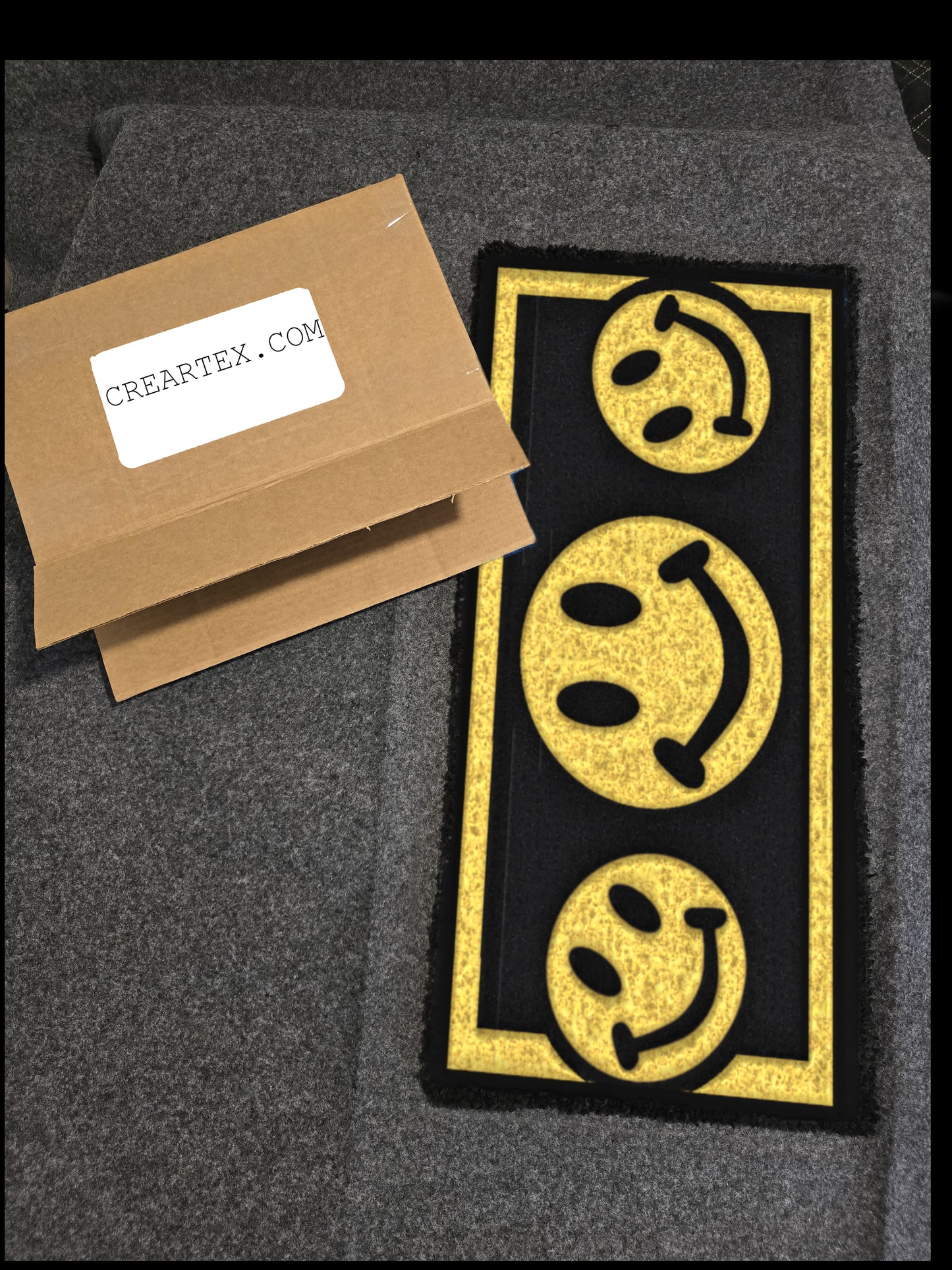 Personalized carpet smile