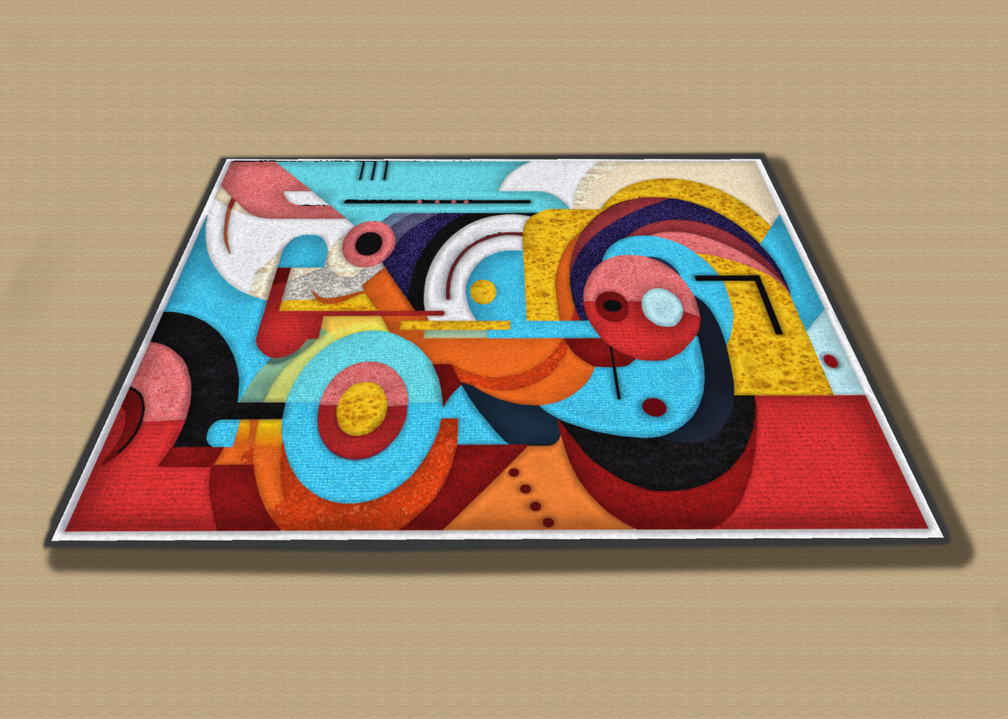 ALFOMBRA ABSTRACTA CIRCULOS