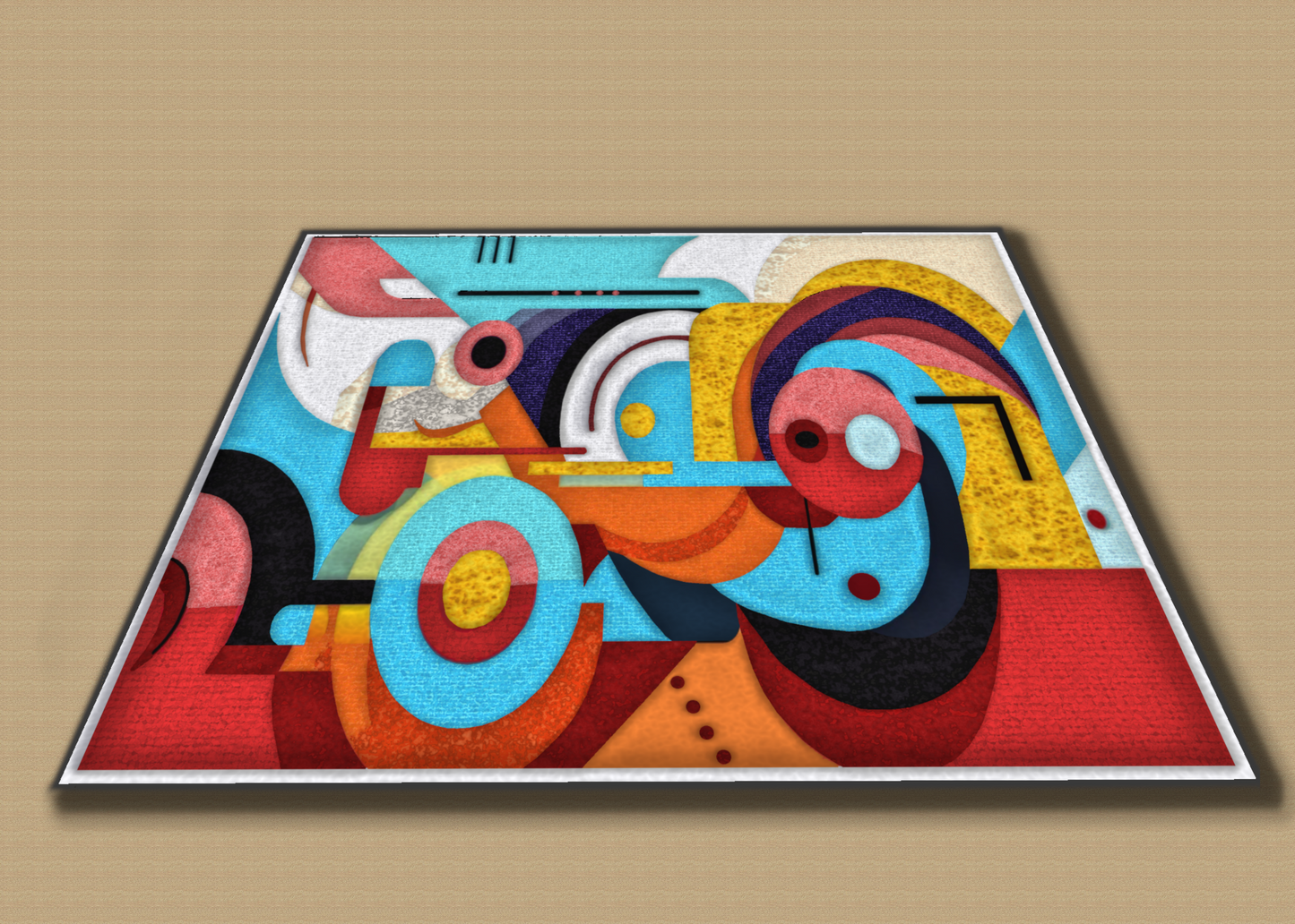 ALFOMBRA ABSTRACTA CIRCULOS